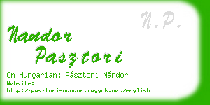 nandor pasztori business card